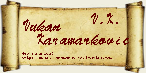 Vukan Karamarković vizit kartica